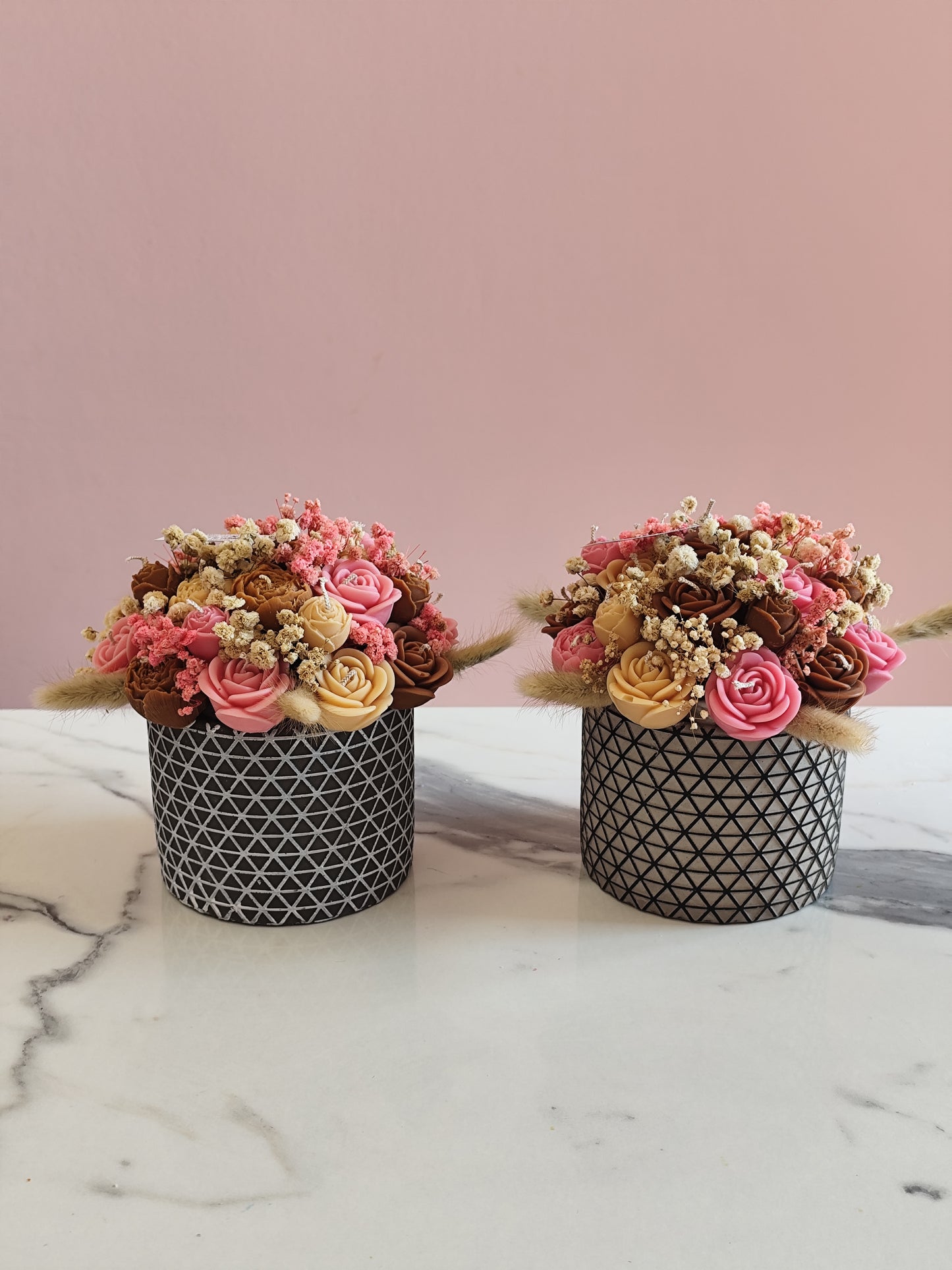 Κέρινο μπουκέτο σε πήλινο