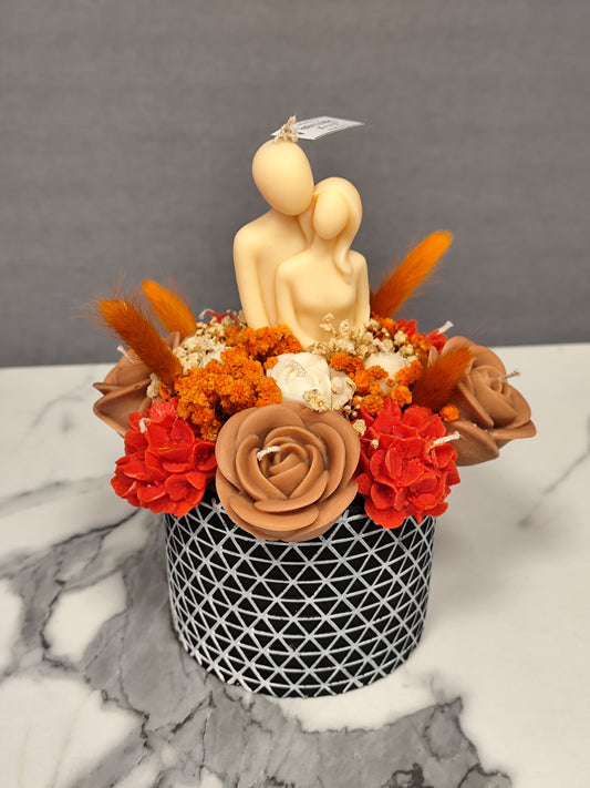 Κέρινο μπουκέτο σε πήλινο